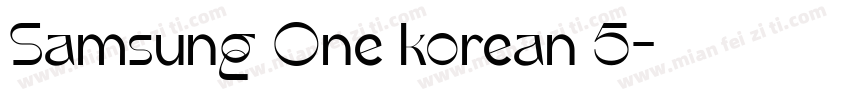 Samsung One korean 5字体转换